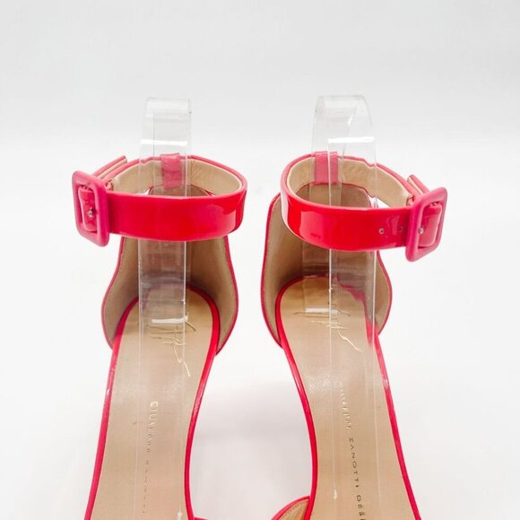 Giuseppe Zanotti Patent Leather Hot Pink Pointed Toe D'Orsay Pumps Heels 38.5 - Picture 4 of 11